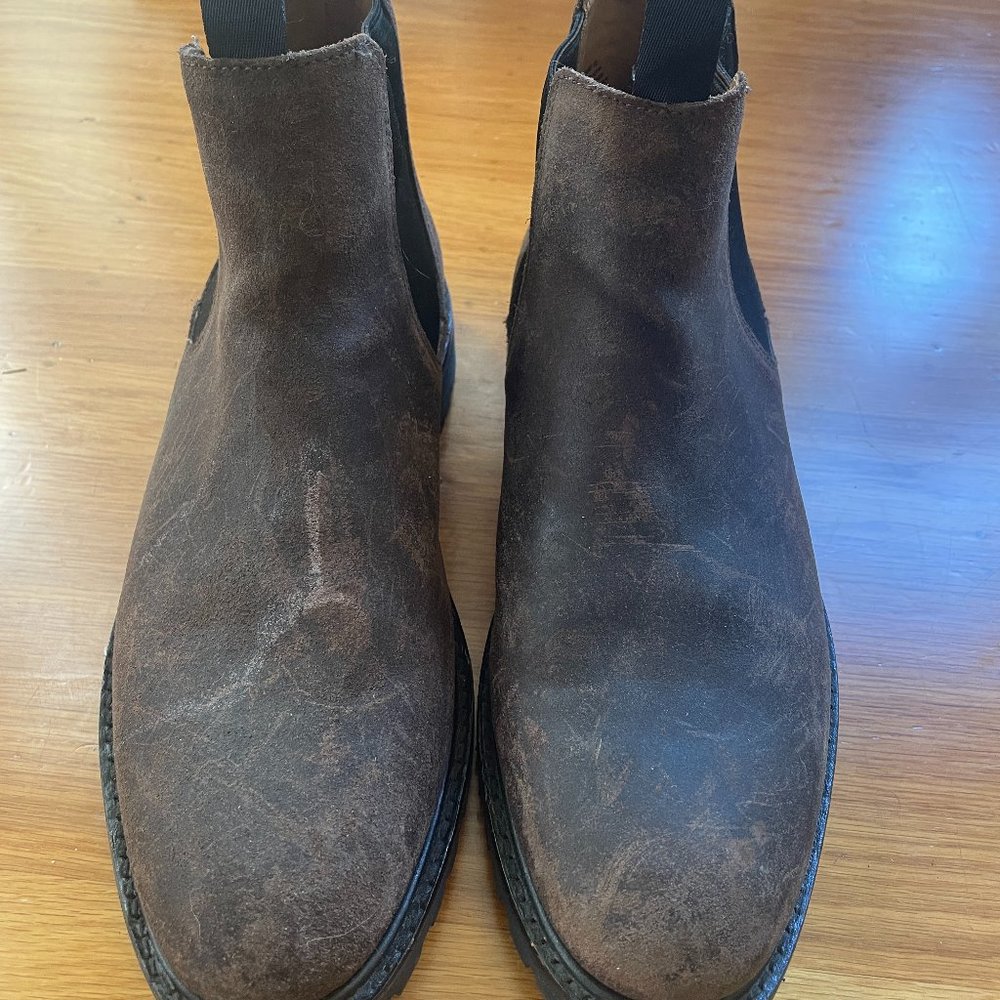 J. Crew Kenton Chelsea boots in English Waxed Suede US 10